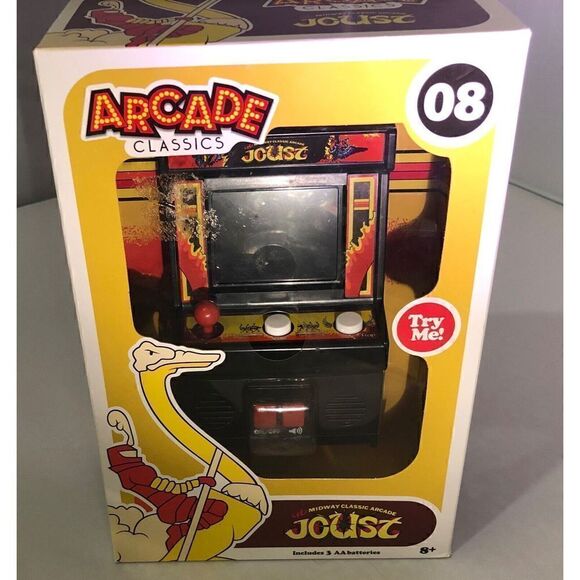 New! Basic Fun Arcade Classics Atari Joust Mini Cabinet Electronic Game Midway - Picture 9 of 10